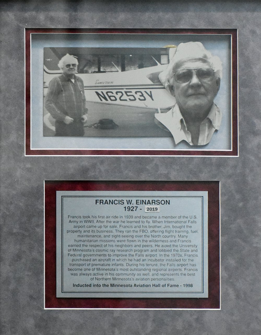 Francis W Einarson Minnesota Aviation Hall Of Fame