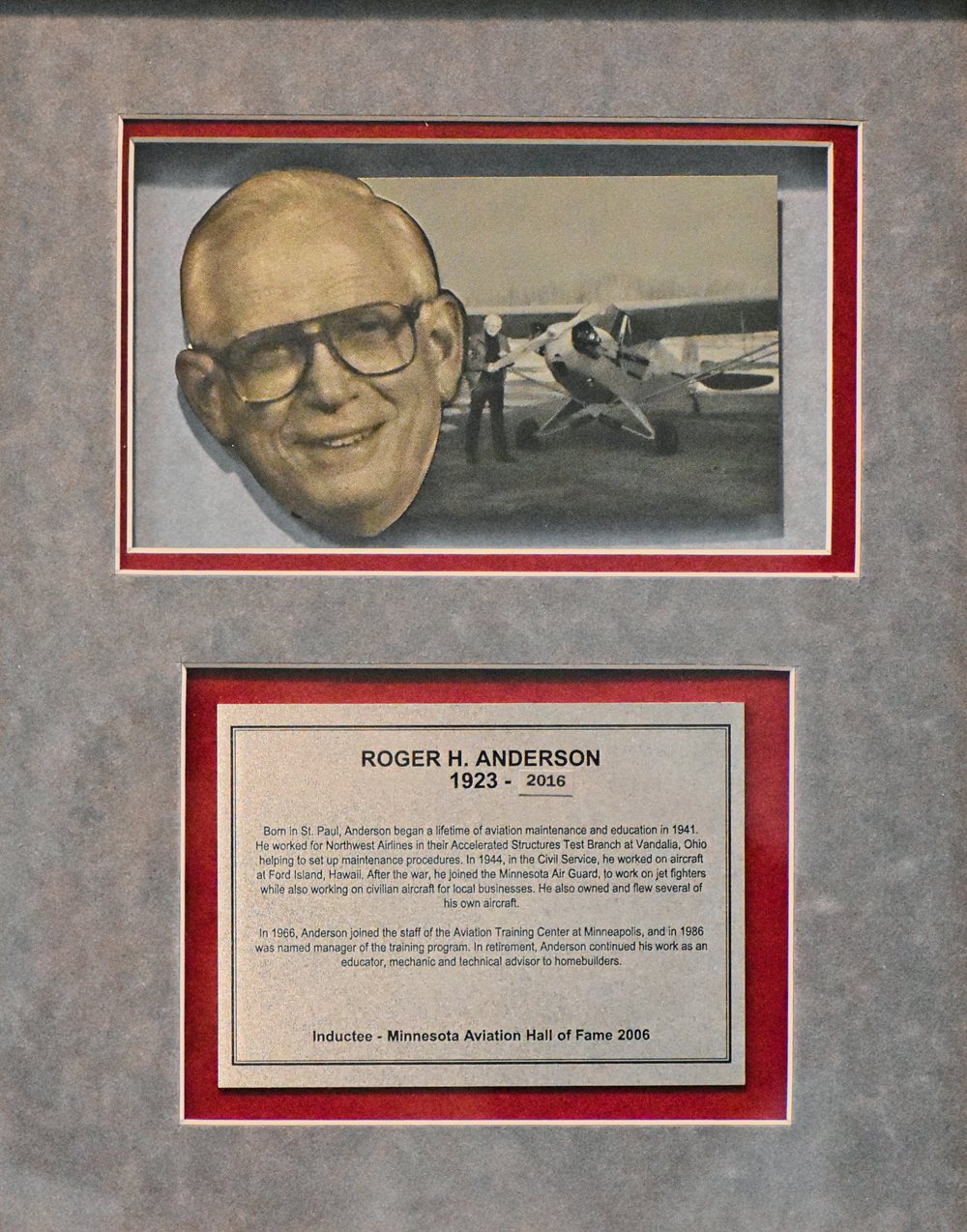 Roger H Anderson Minnesota Aviation Hall Of Fame